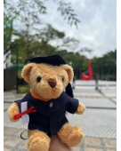 Graduation Bear Shoulder Plush with Keychain